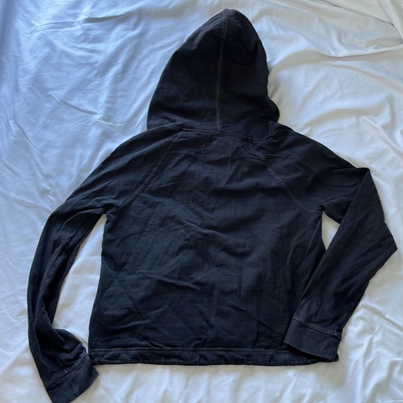 American Eagle Outfitters black canvas drawstring hoodie - Picture 3 of 3